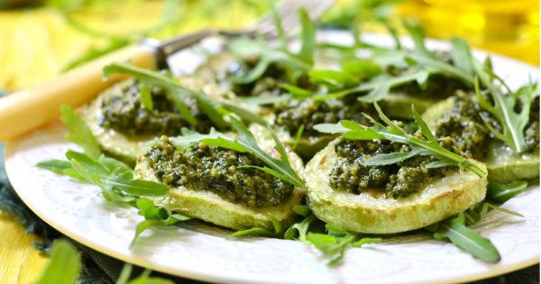 Pesto Soslu Kabak Dilimleri