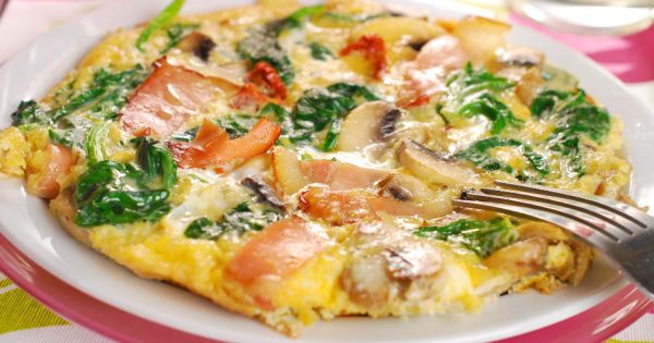 Ispanaklı Hindi Fümeli Omlet