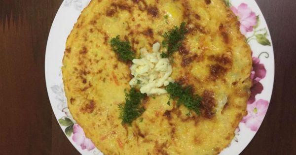 Kabak, Havuç ve Kaşarlı Omlet