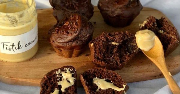 Fıstık Ezmeli Çikolatalı Cupcake