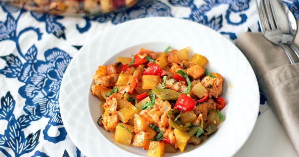 Tavuklu Sebze Kebabı