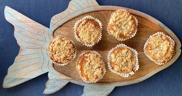 Şeftalili Crumble Muffin