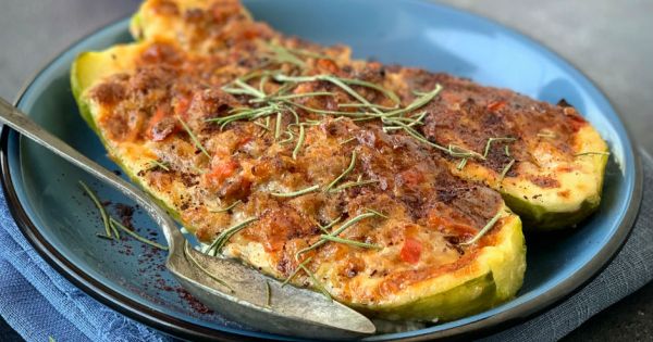 Fırında Kıymalı Kremalı Kabak