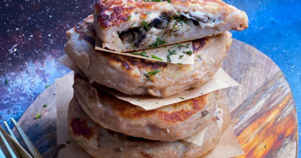 Mantar Dolgulu Patates Pankek