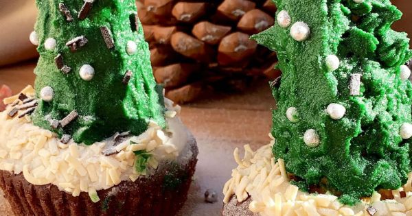 Yılbaşı Ağacı Cupcakeleri