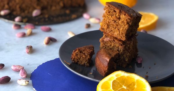 Portakallı Antep Fıstıklı Fit Kek