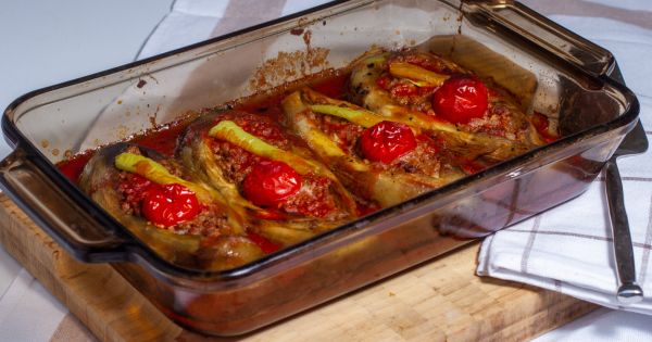 Közlenmiş Patlıcandan Karnıyarık