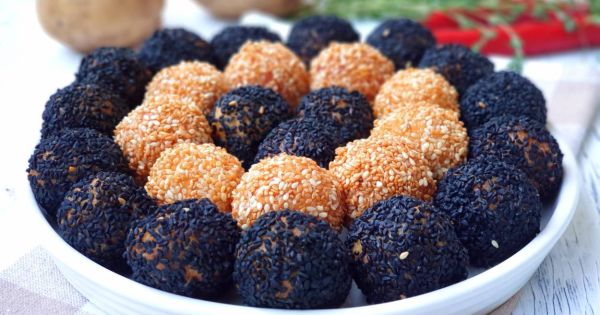 Susamlı ve Çörek Otlu Patates Kroket