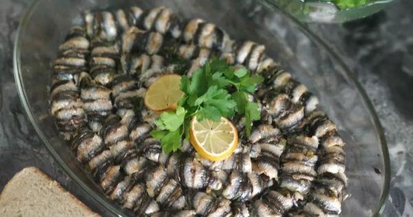 Fırında Dolgulu Hamsi Sarma