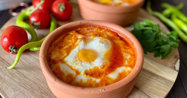 Güveçte Porsiyonluk Menemen