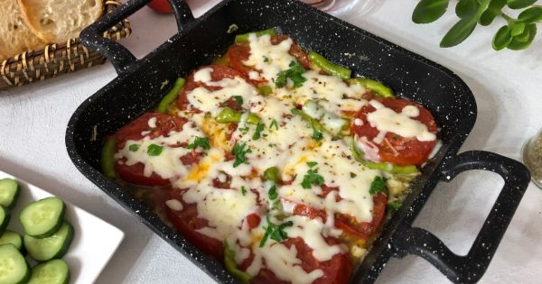 Kahvaltılık Kaşarlı Domates
