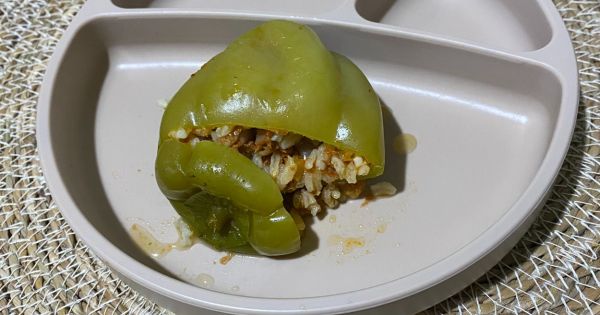 Bebekler İçin Biber Dolması