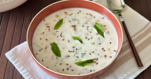 Keten Tohumlu Ayran Aşı Çorbası