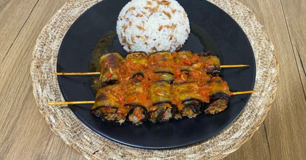 Fırında Patlıcan Sarma