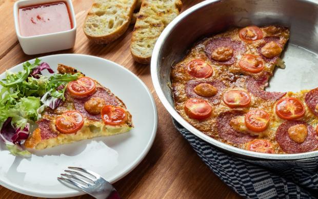 Kahvaltılık Yumurtalı Patates Pizzası Tarifi