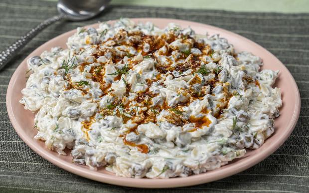 Yoğurtlu Yeşil Mercimek Salatası Tarifi