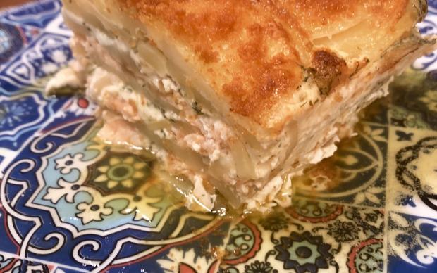 Patatesli Somon pudding