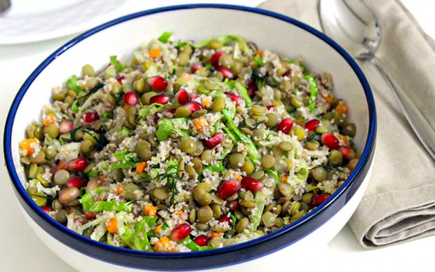 Bulgurlu Yeşil Mercimek Salatası Tarifi