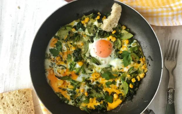 Kabaklı ve Otlu Yumurta Tarifi