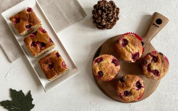 Muzlu Vişneli Beyaz Çikolatalı Muffin Tarifi