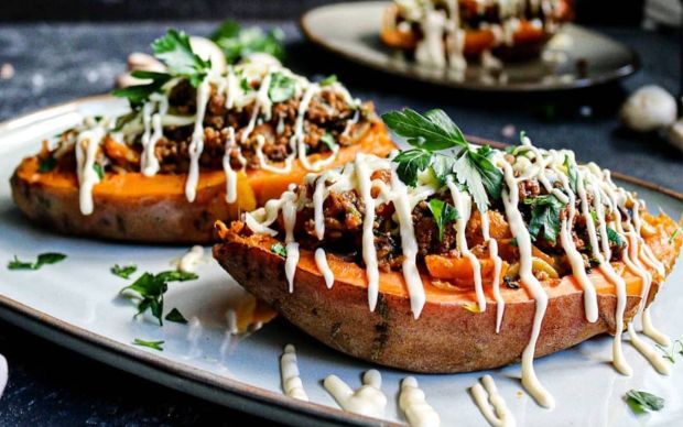 Mantarlı Tatlı Patates Tarifi