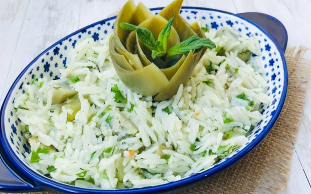 enginarli-otlu-basmati-pilavi-tarifi