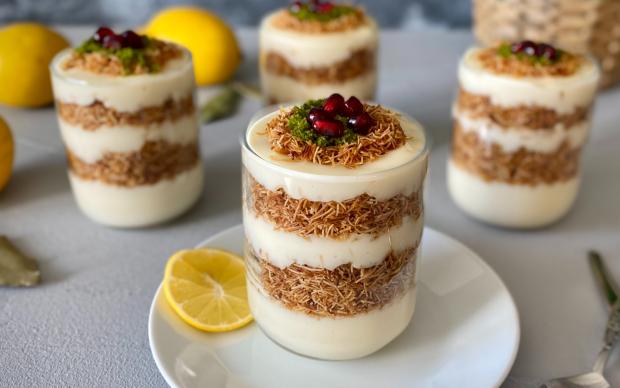 Kupta Limonlu Kadayıflı Muhallebi Tarifi