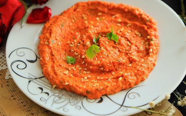 Köz Biberli Peynirli Meze Aşama 1