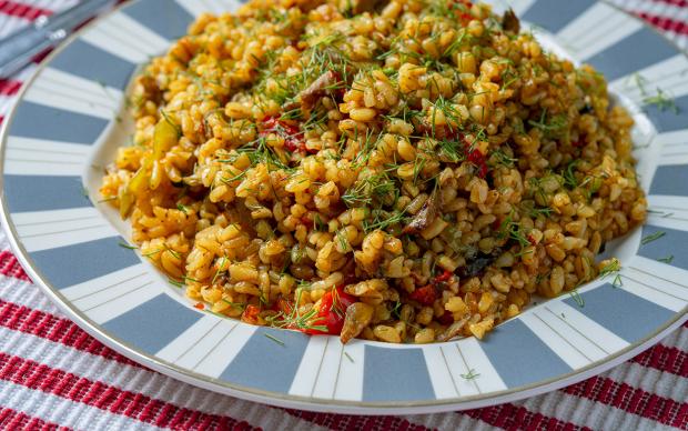 Mantarlı Sebzeli Bulgur Pilavı Tarifi