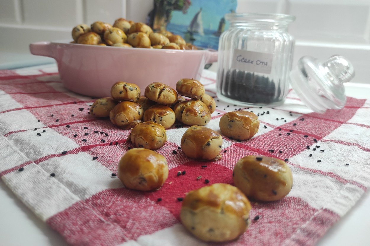 Çörek Otlu Misket Kurabiye Tarifi