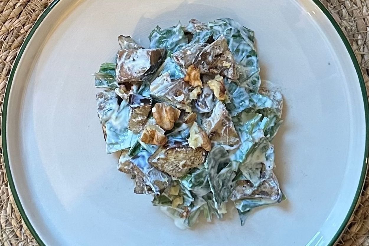 Ispanaklı Patlıcanlı Salata Tarifi