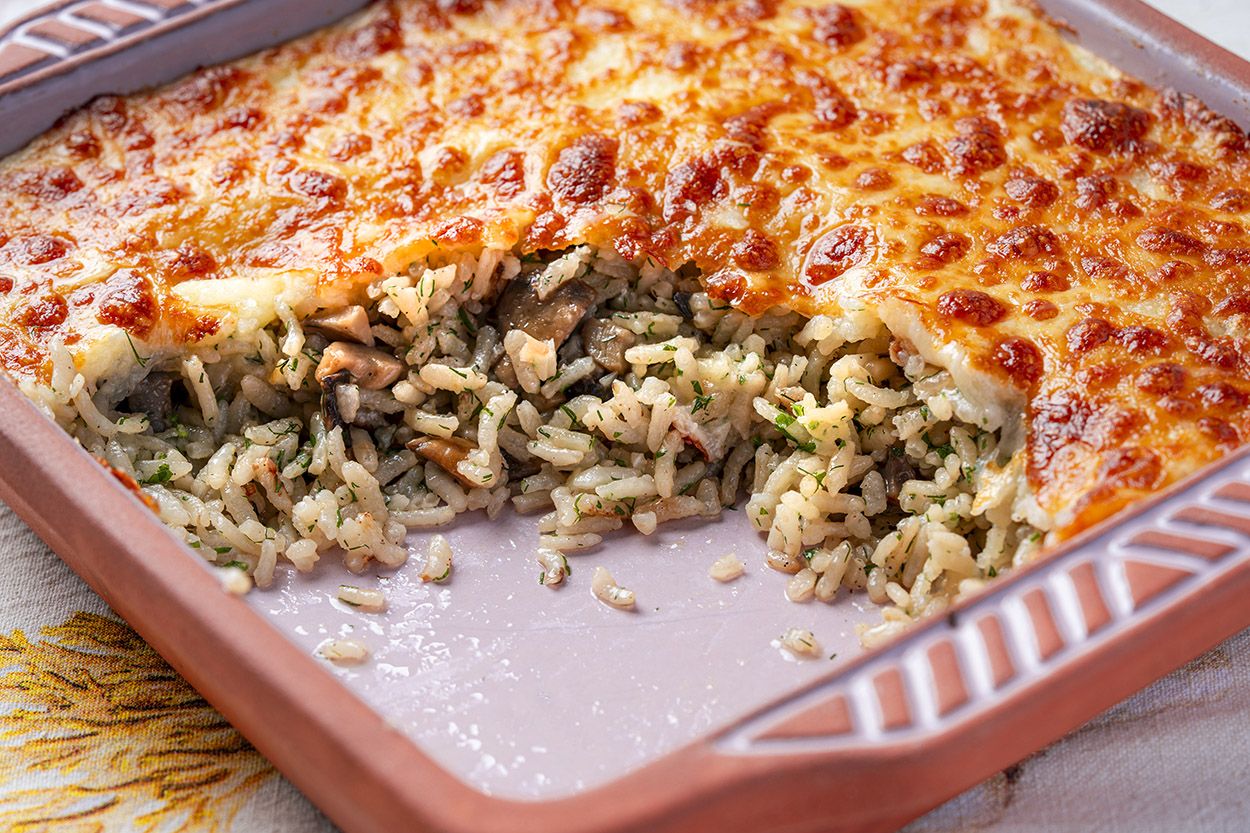 Fırında Mantarlı Pilav Tarifi