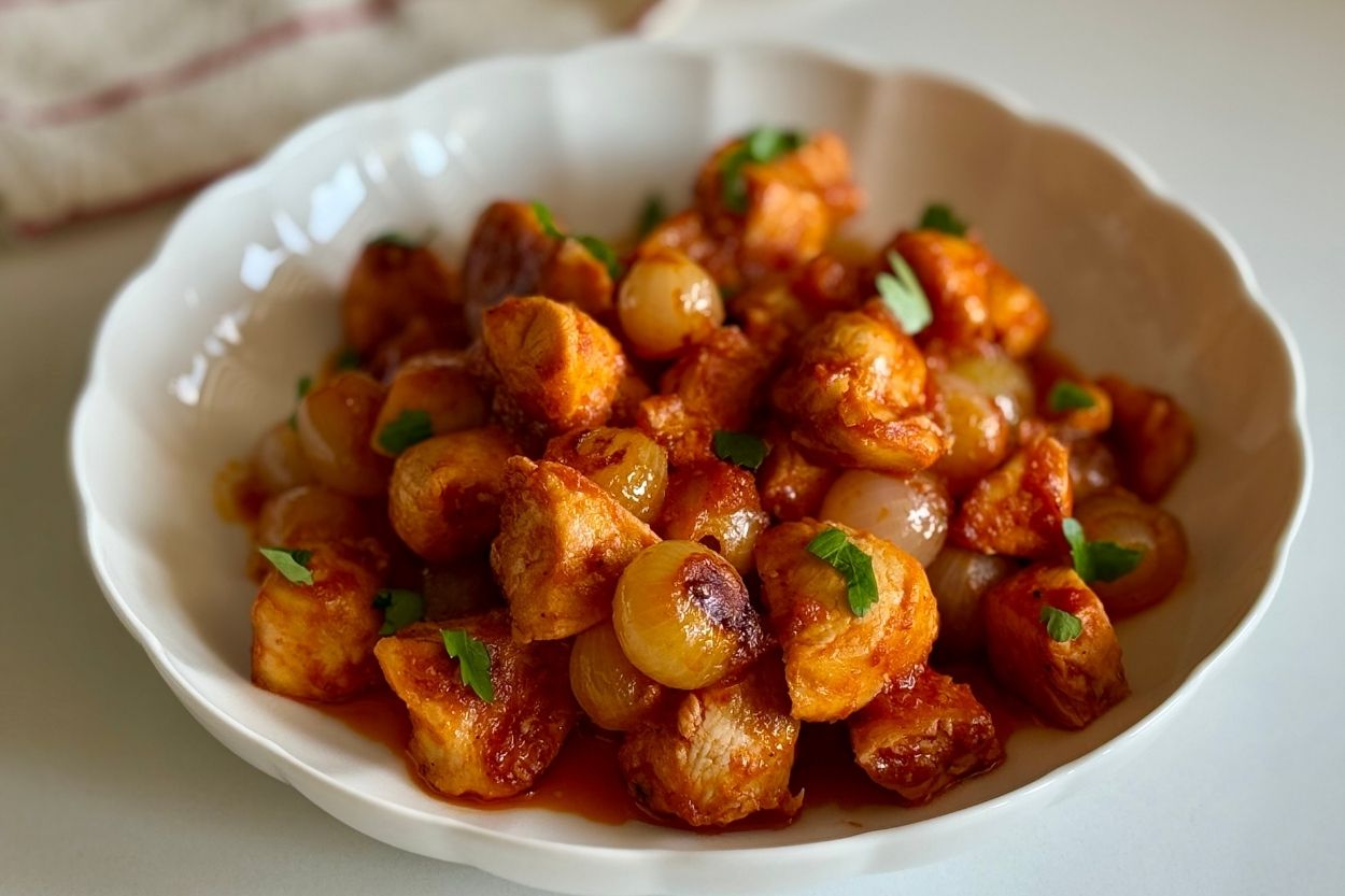 Arpacık Soğanlı Tavuk Yahni Tarifi