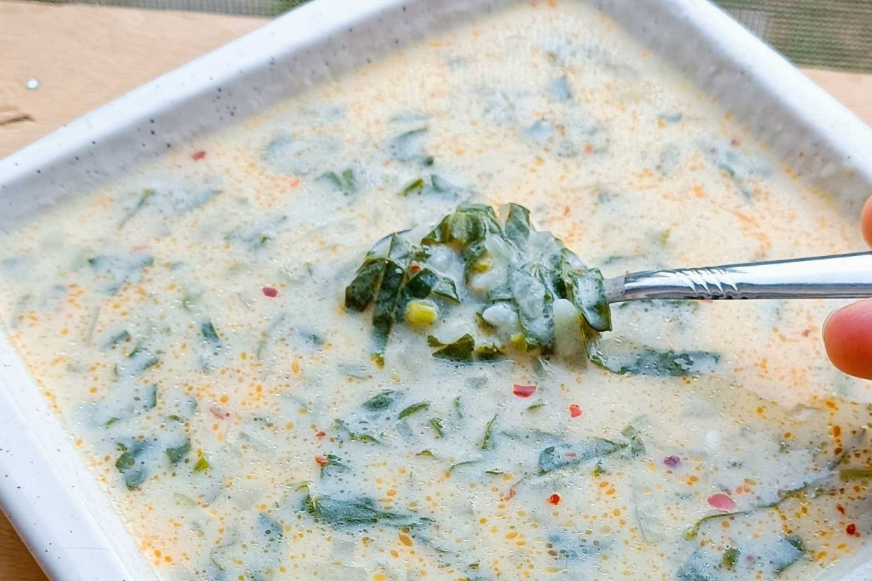 Terbiyeli Soğanlı Ispanak Çorbası Tarifi