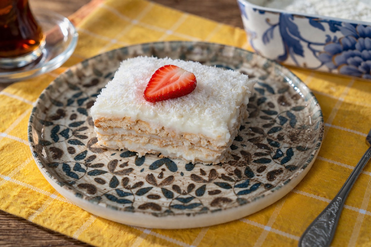 Muhallebili Bisküvili Pasta Tarifi