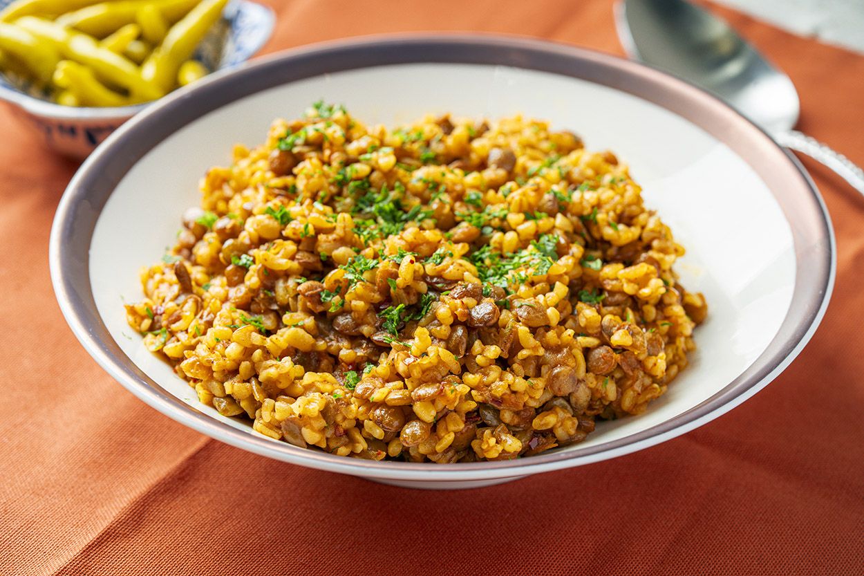 Yeşil Mercimekli Bulgur Pilavı Tarifi
