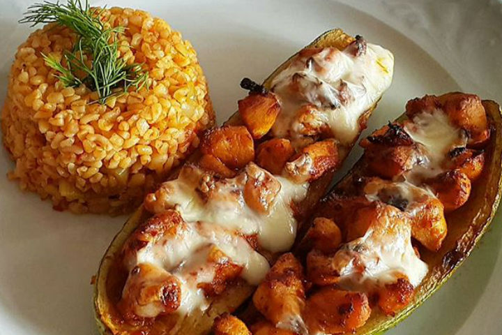 tavuklu kabak sandal tarifi nasil yapilir yemek com