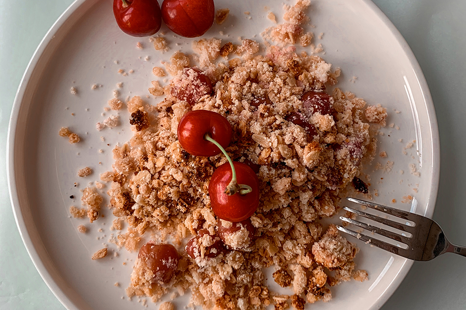 Kirazlı Fit Crumble Tarifi