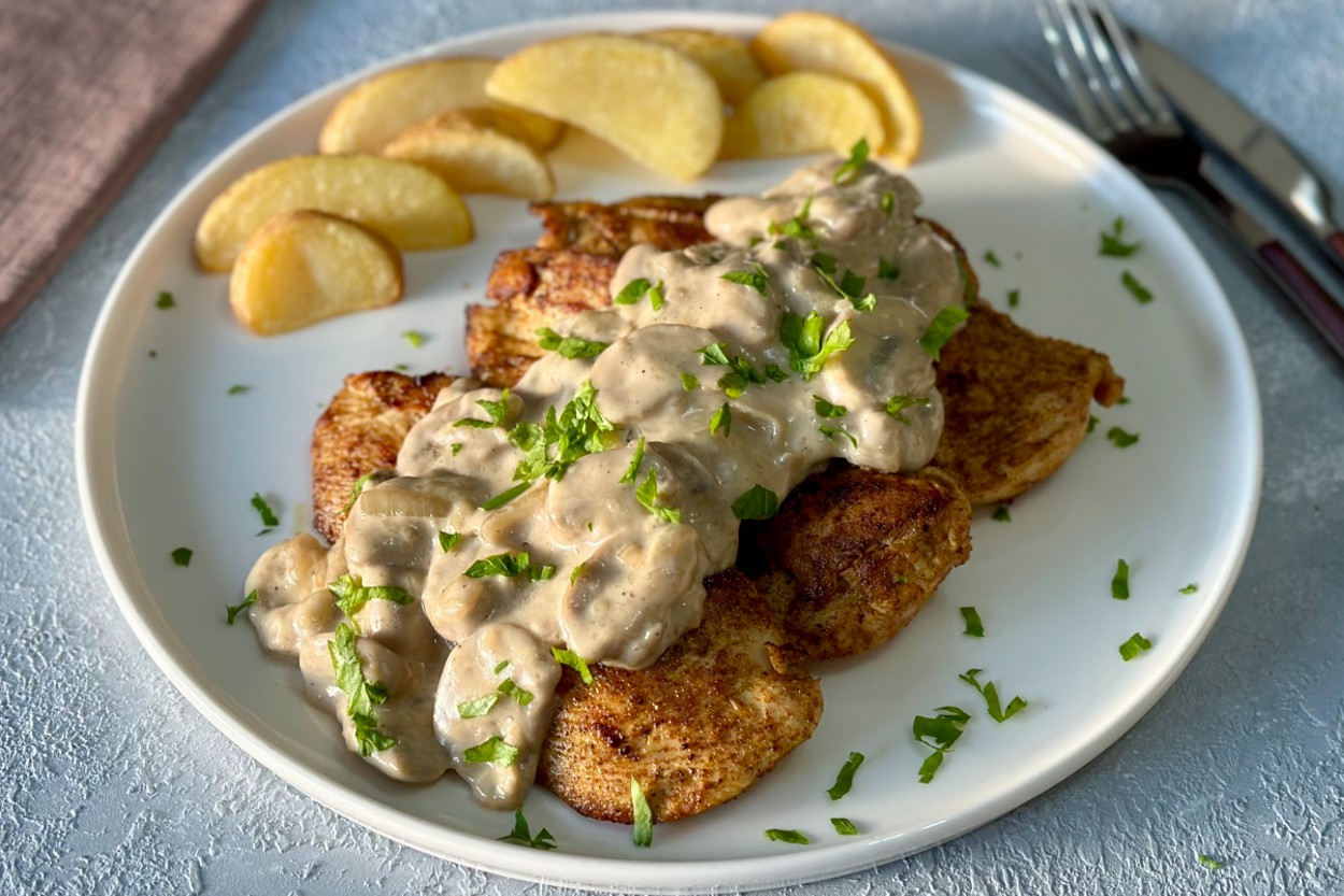 Mantar Soslu Tavuk Bonfile Tarifi
