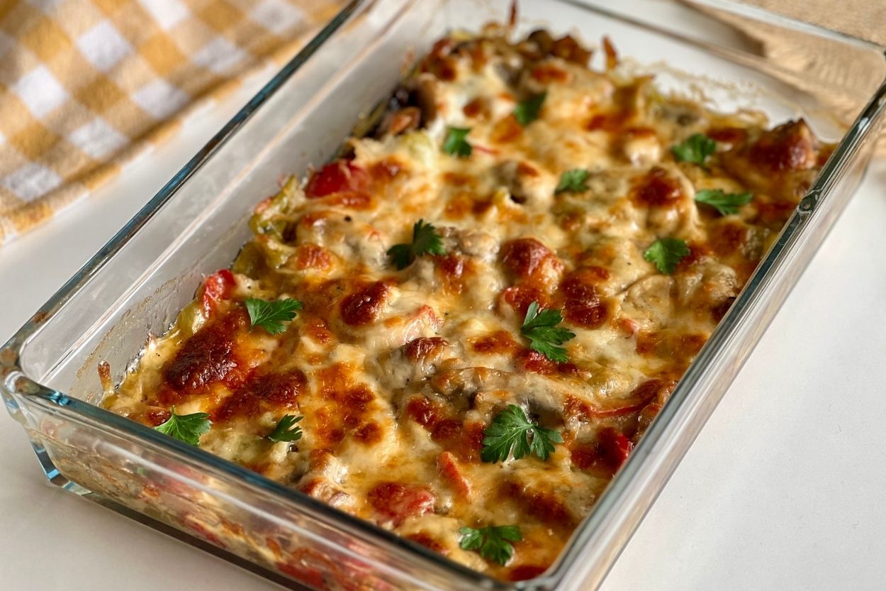 Fırında Kaşarlı Mantar Sote Tarifi