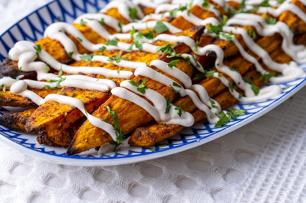 Tahin Soslu Tatlı Patates Tarifi