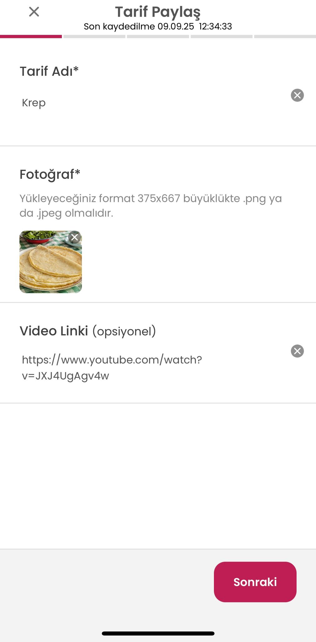 Tarif Gönder