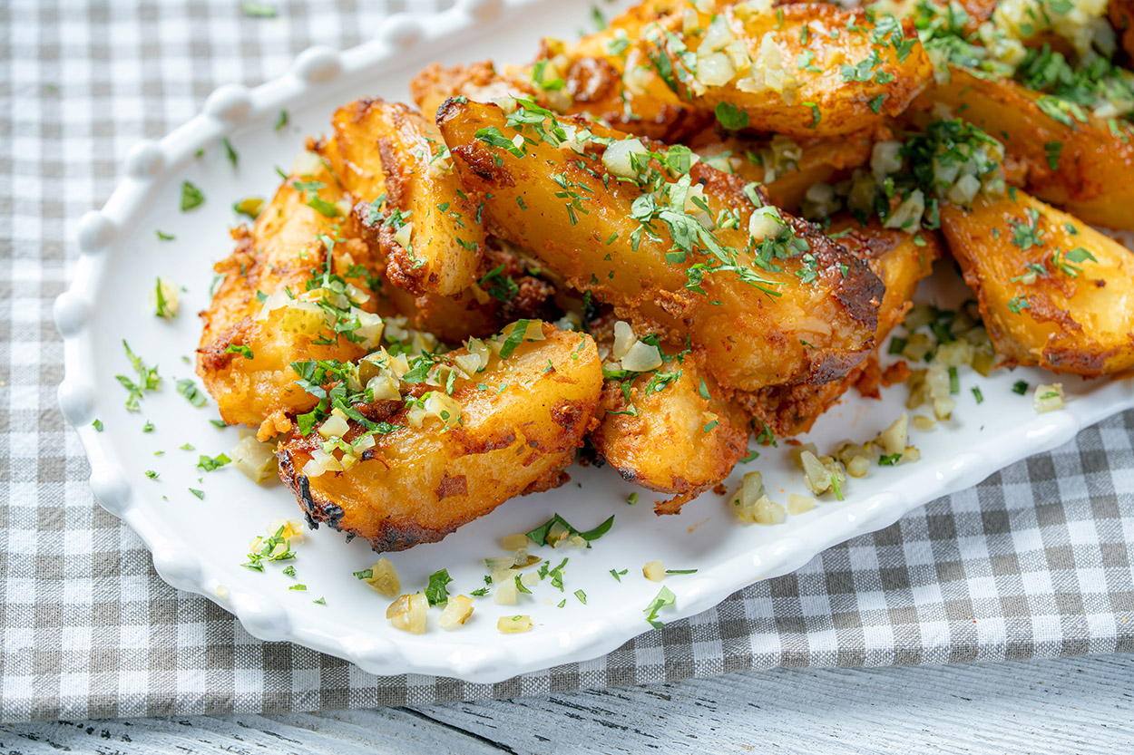 Yoğurtlu Baharatlı Fırın Patates Tarifi