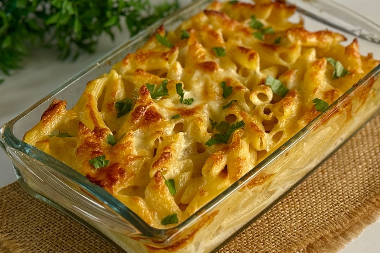 Beşamel Sossuz Fırın Makarna Tarifi