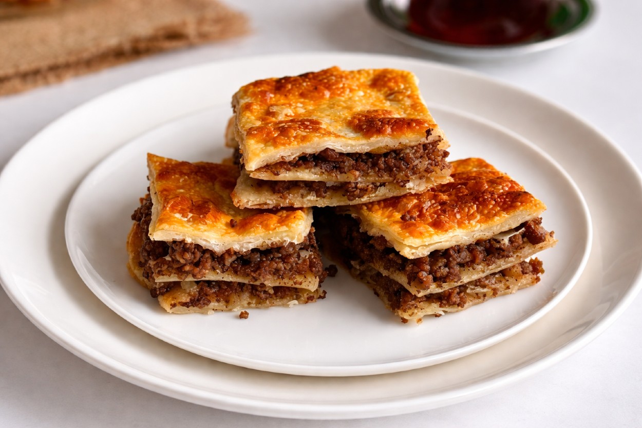 El Açması Kıymalı Börek Tarifi