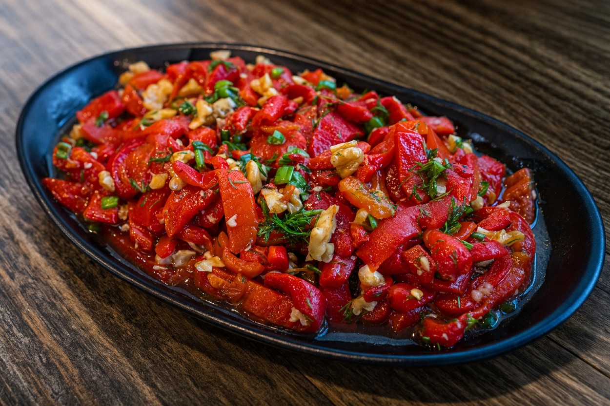 Közlenmiş Biber Salatası Tarifi