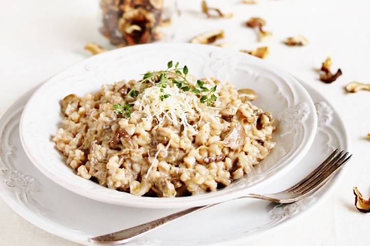 Kurutulmuş Mantarlı Risotto
